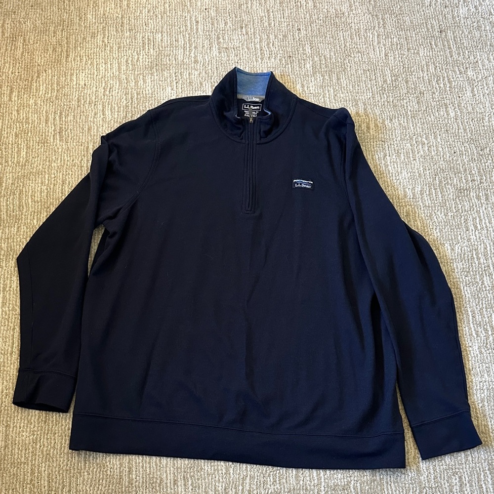 L.L. Bean Men's Dark Navy Half-Zip Pullover